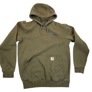 Carhartt Mens Hoodie Sweatshirt Small SparkOrange Activewear Original Fit Green